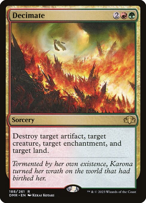 Decimate – Dominaria Remastered (DMR-188) Magic: The Gathering card