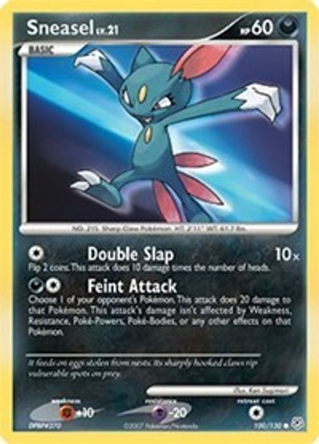 Pokémon-kaart Sneasel LV.21 100/130 Common uit de set Diamond & Pearl Hoofdafbeelding