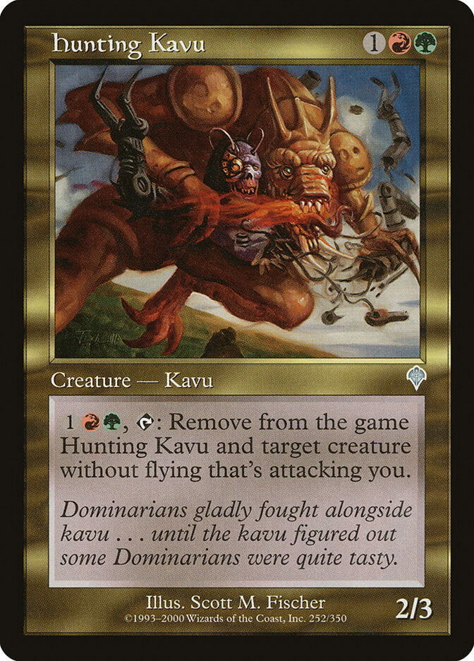 Magic-kaart Hunting Kavu INV-252 uit Invasion (Uncommon) Immagine principale del prodotto
