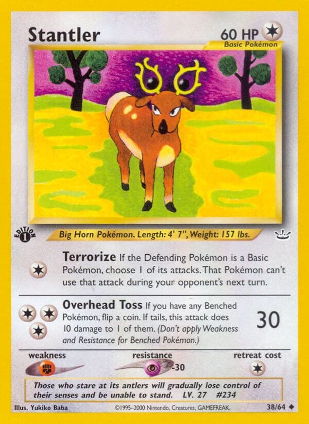 Pokémon-kaart Stantler 38/64 Uncommon uit de set Neo Revelation Hauptbild