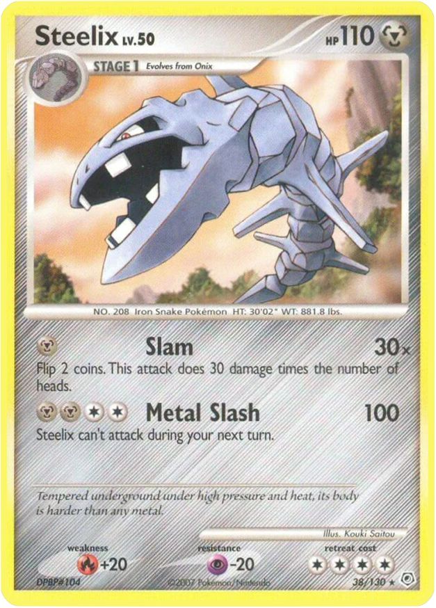 Pokémon-kaart Steelix 38/130 Rare uit de set Diamond & Pearl Hoofdafbeelding