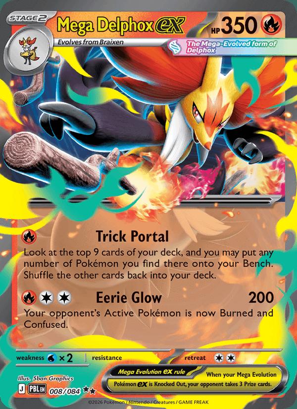 Mega Delphox ex - Pitch Black (Double Rare) [PBL-008] Hoofdafbeelding