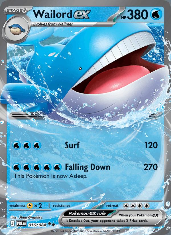 Wailord ex - Pitch Black (Double Rare) [PBL-016] Main image
