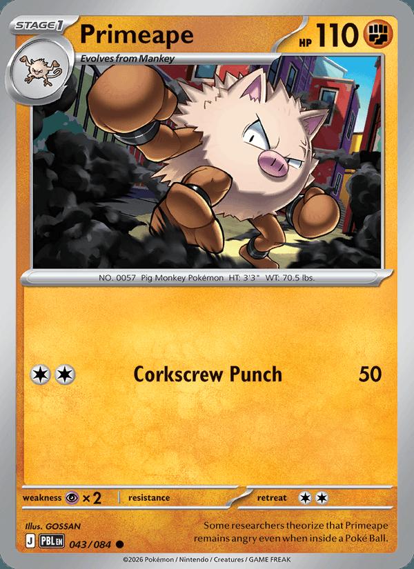 Primeape - Pitch Black (Common) [PBL-043] Main image