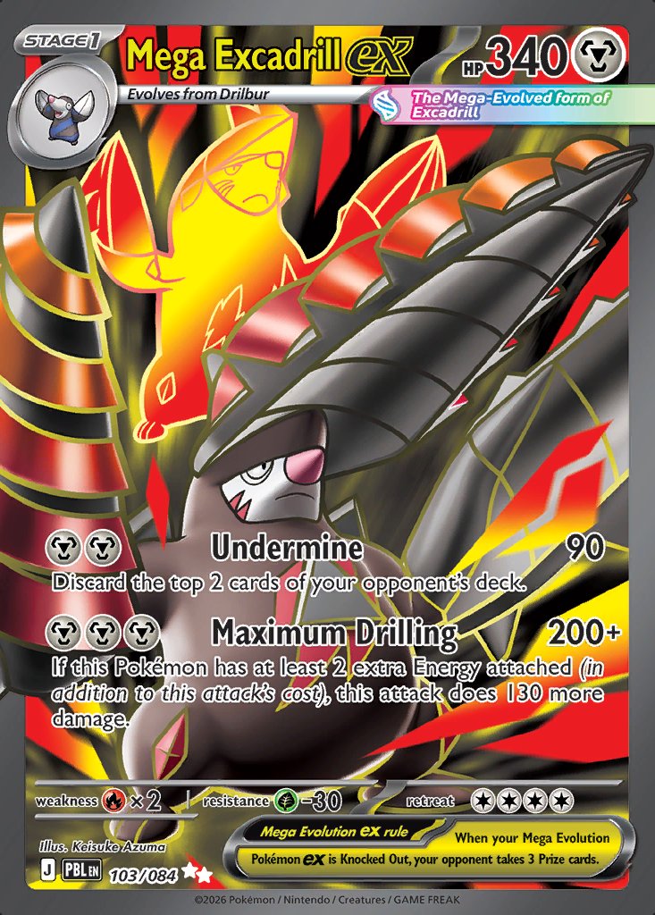 Mega Excadrill ex - Pitch Black (Ultra Rare) [PBL-103] Imagen principal del producto