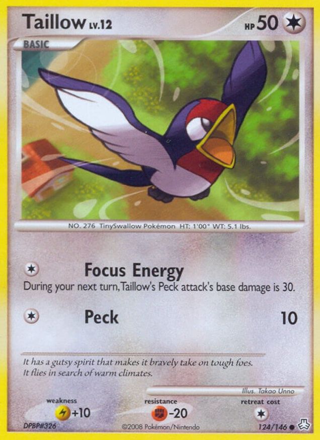 Pokémon-kaart Taillow Lv.12 124/146 Common uit de set Legends Awakened