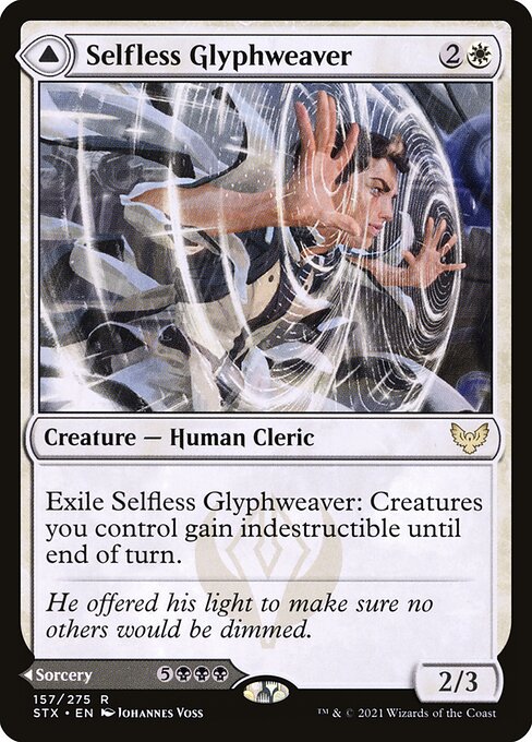 Selfless Glyphweaver // Deadly Vanity – Strixhaven: School of Mages (STX-157) Magic: The Gathering card
