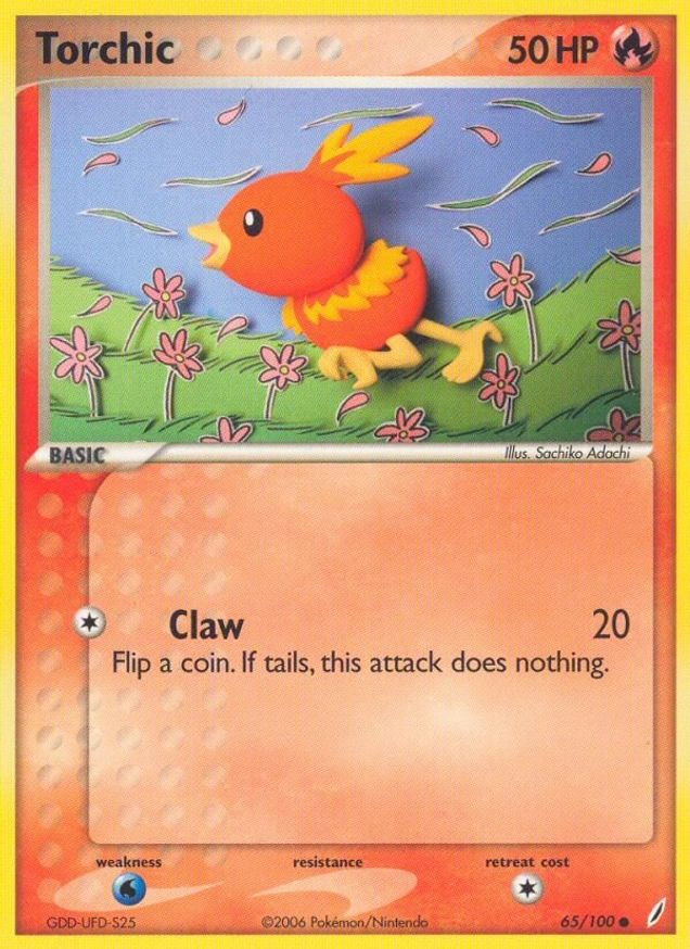 Pokémon-kaart Torchic 65/100 Common uit de set EX Crystal Guardians