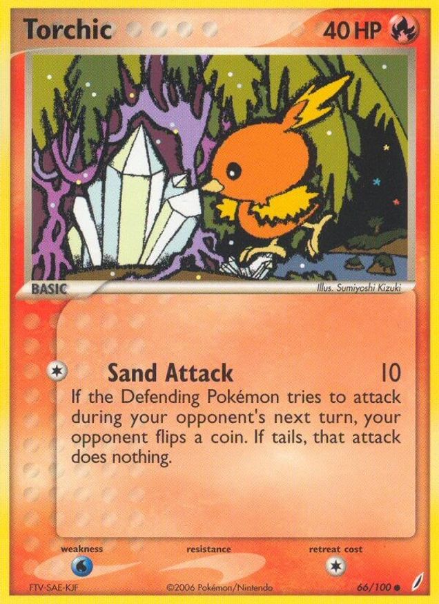 Pokémon-kaart Torchic 66/100 Common uit de set EX Crystal Guardians Main image