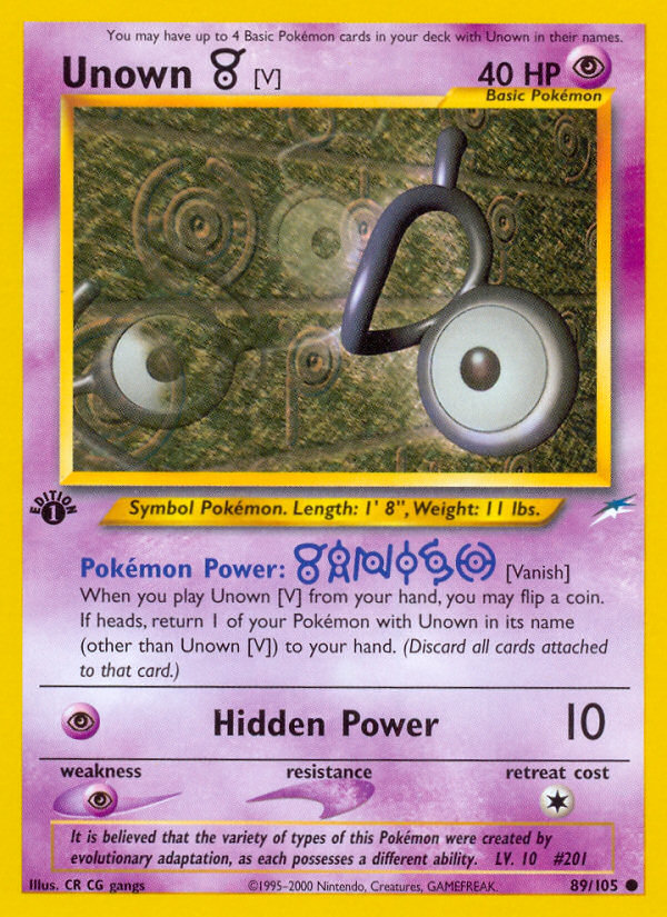 Unown – Neo Destiny 89 – Pokémon TCG single card Image principale du produit