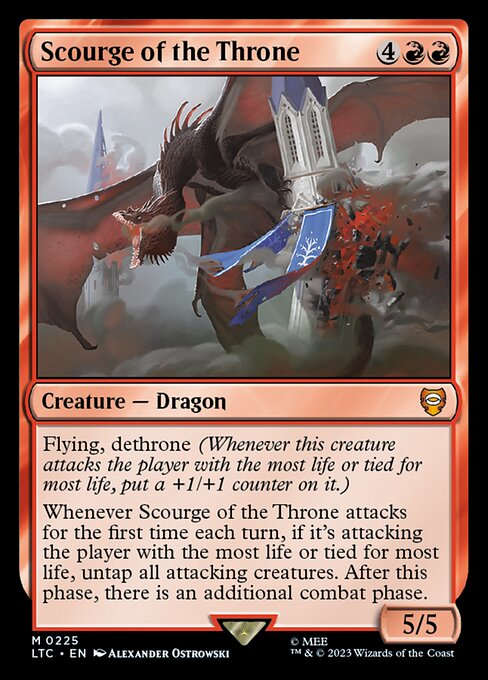 Scourge of the Throne – Commander: The Lord of the Rings: Tales of Middle-earth (LTC-225) Magic: The Gathering card Immagine principale del prodotto