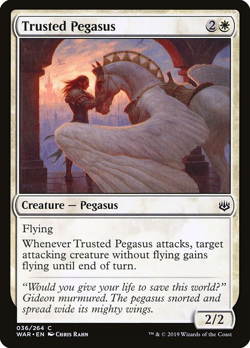Trusted Pegasus – War of the Spark (WAR-36) Magic: The Gathering card | LC-REM-20260804-15150716715340-89bbcaf5-80e9-43f2-b470-de6cbed6a95a