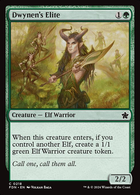 Dwynen's Elite – Magic: The Gathering Foundations (FDN-218) Magic: The Gathering card Imagen principal del producto
