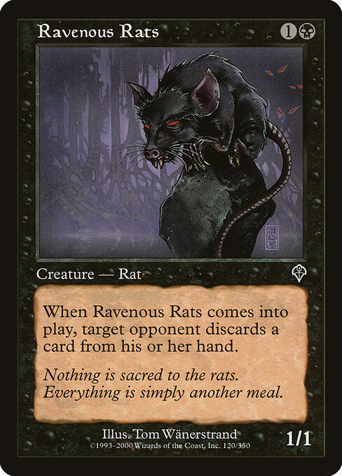 Ravenous Rats – Invasion (INV-120) Magic: The Gathering card | LC-REM-20260804-15526063898956-89e29069-add5-4099-b800-9f1e4402cc1a Hauptbild