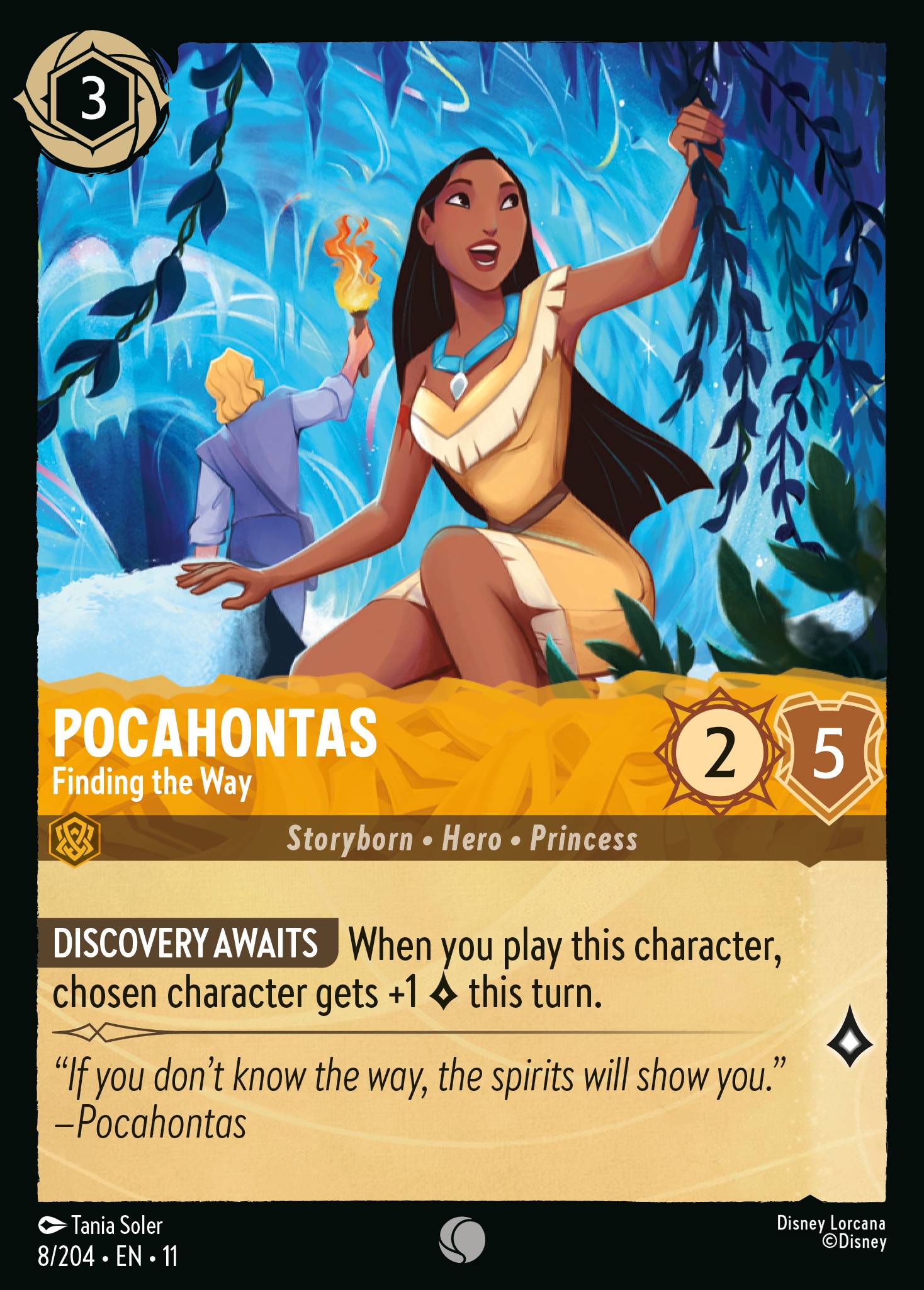 Pocahontas - Finding the Way — Winterspell (11WSP-8) Disney Lorcana card Immagine principale del prodotto