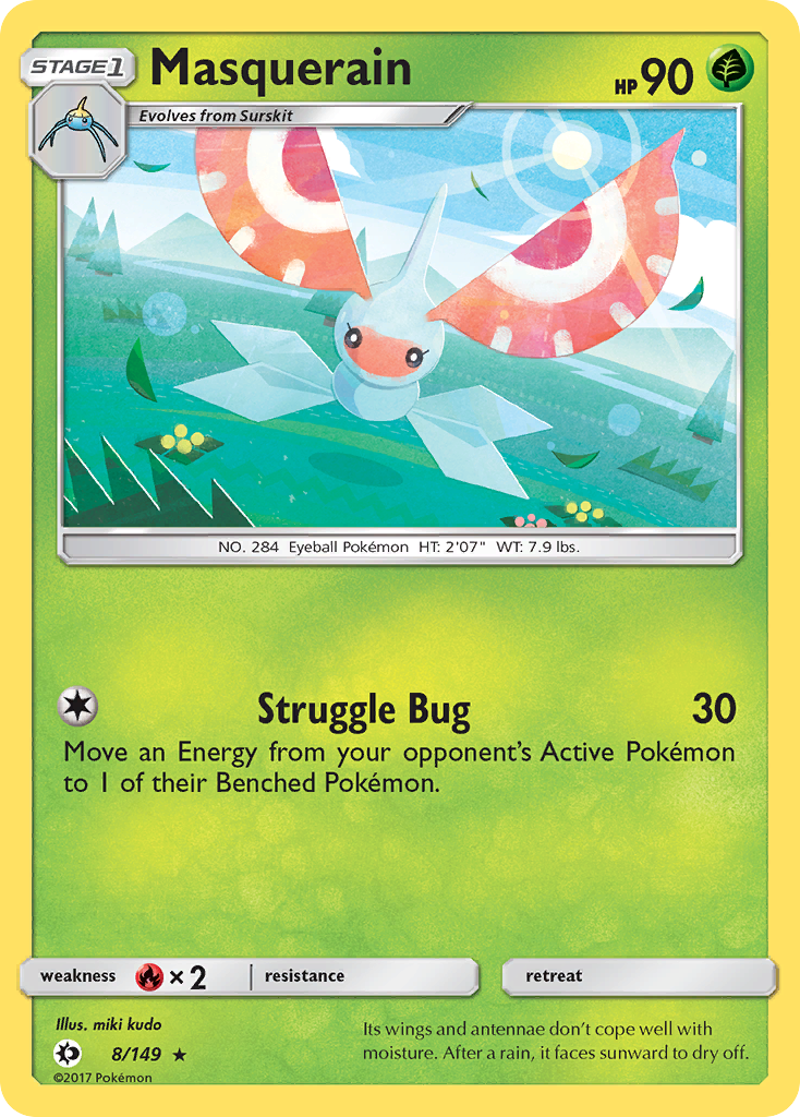 Masquerain – Sun & Moon 8 – Pokémon TCG single card Main image