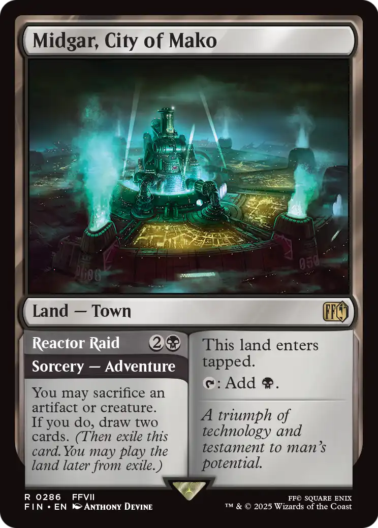 Midgar, City of Mako // Reactor Raid – FINAL FANTASY 286 – Magic: The Gathering single card Hauptbild