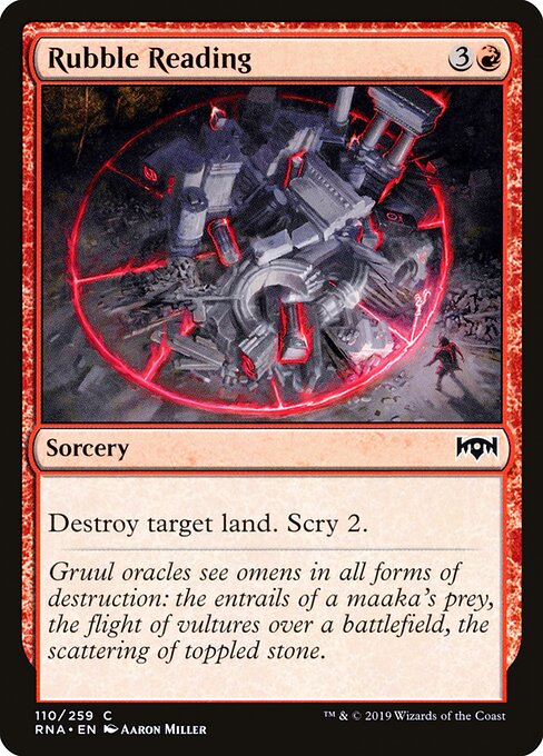 Rubble Reading – Ravnica Allegiance (RNA-110) Magic: The Gathering card