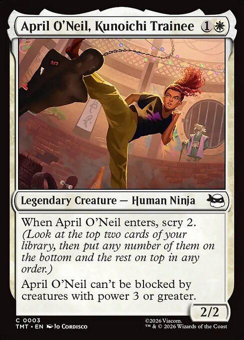 April O'Neil, Kunoichi Trainee – Teenage Mutant Ninja Turtles (TMT-3) Magic: The Gathering card