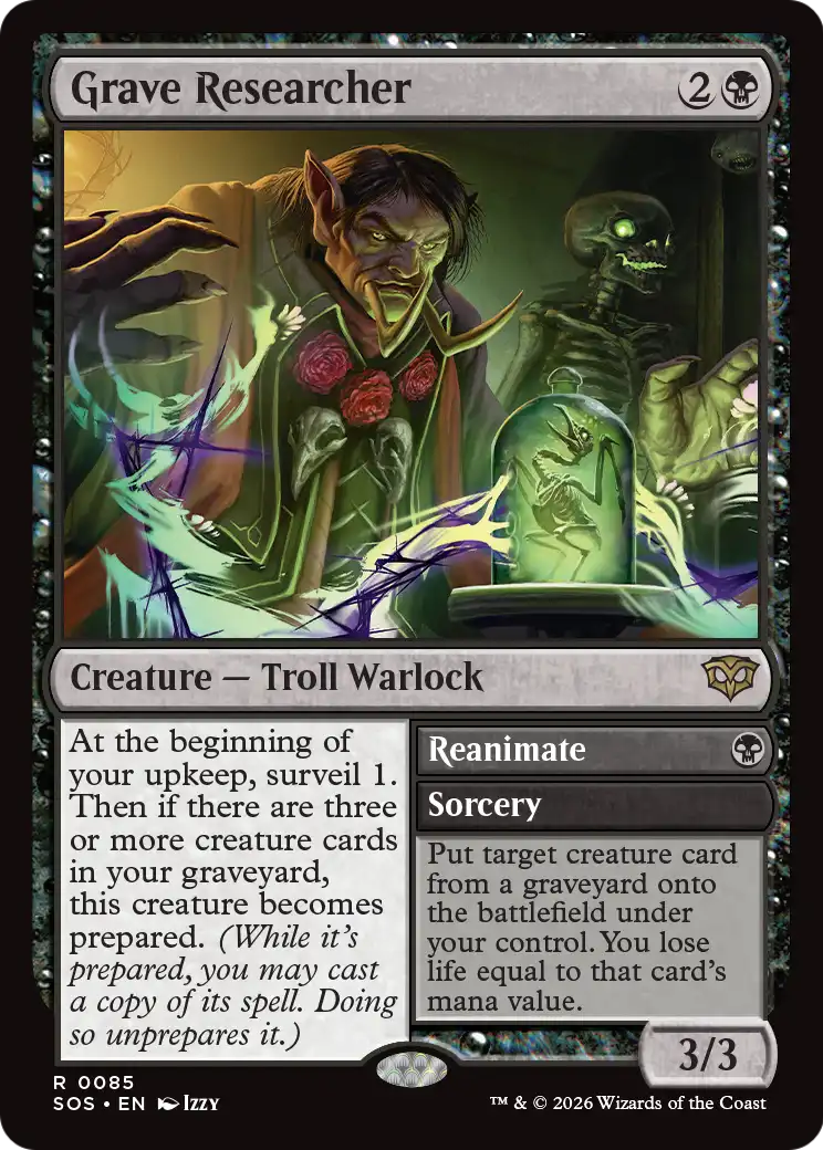 Grave Researcher // Reanimate – Secrets of Strixhaven 85 – Magic: The Gathering single card Immagine principale del prodotto