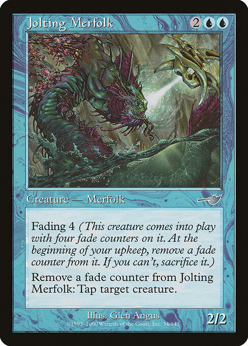 Jolting Merfolk – Nemesis (NEM-34) Magic: The Gathering card