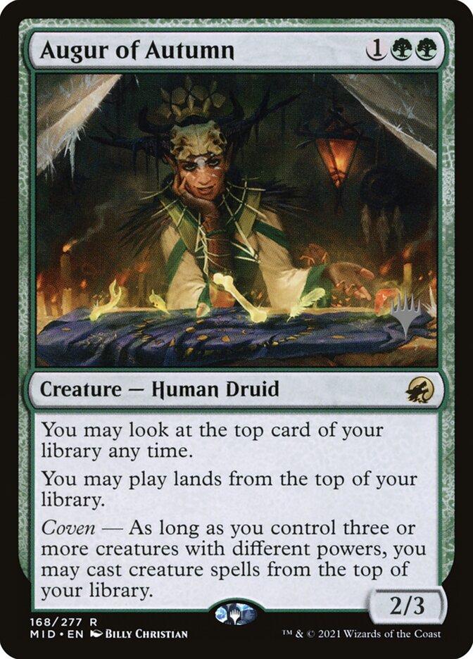 Magic-kaart Augur of Autumn PMID-168 uit Innistrad: Midnight Hunt: Promos (Rare) Immagine principale del prodotto