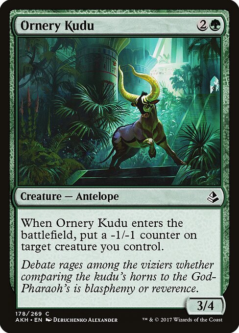 Ornery Kudu – Amonkhet (AKH-178) Magic: The Gathering card