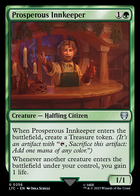 Prosperous Innkeeper – Commander: The Lord of the Rings: Tales of Middle-earth (LTC-256) Magic: The Gathering card