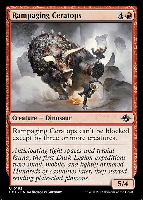 Rampaging Ceratops – The Lost Caverns of Ixalan (LCI-162) Magic: The Gathering card