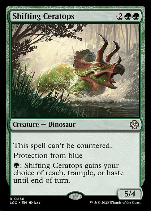 Shifting Ceratops – Commander: The Lost Caverns of Ixalan (LCC-258) Magic: The Gathering card Main image