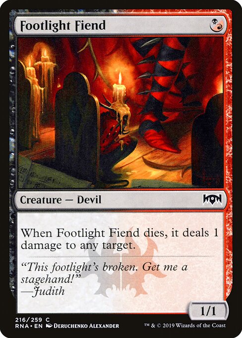 Footlight Fiend – Ravnica Allegiance (RNA-216) Magic: The Gathering card