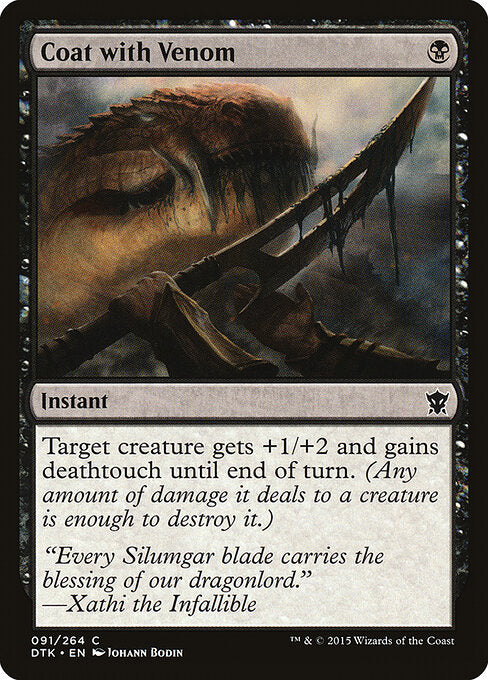 Coat with Venom – Dragons of Tarkir (DTK-91) Magic: The Gathering card