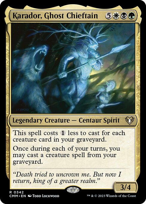 Karador, Ghost Chieftain – Commander Masters (CMM-342) Magic: The Gathering card Main image