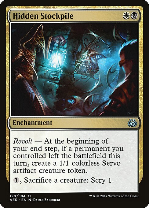 Hidden Stockpile – Aether Revolt (AER-129) Magic: The Gathering card