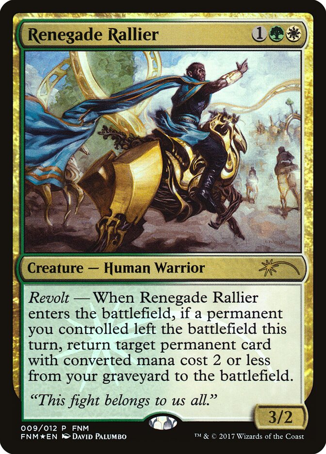 Magic-kaart Renegade Rallier F17-9 uit Friday Night Magic Promos (Rare)