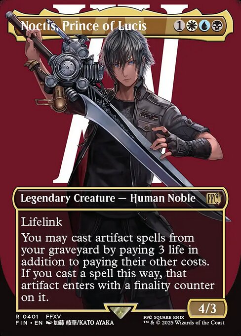 Noctis, Prince of Lucis – Final Fantasy (FIN-401) Magic: The Gathering card | LC-REM-20260804-15339626463564-8d61fe60-0318-4362-8cea-7c6499b8ca70