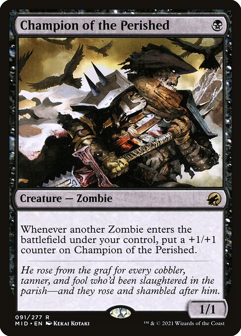 Champion of the Perished – Innistrad: Midnight Hunt (MID-91) Magic: The Gathering card