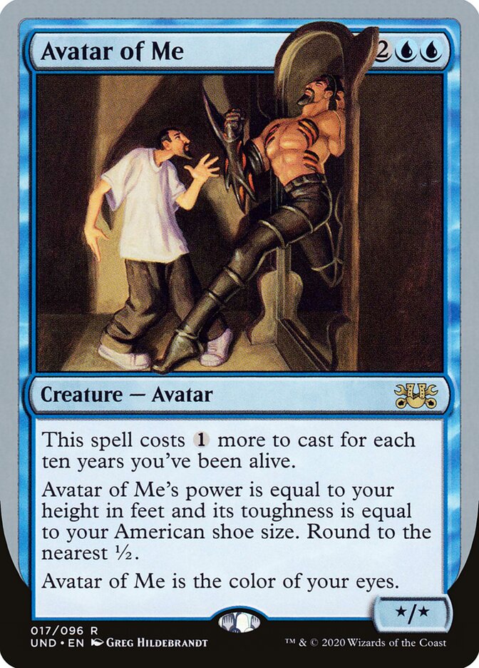 Magic-kaart Avatar of Me UND-17 uit Unsanctioned (Rare)
