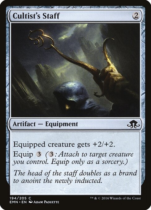 Cultist's Staff – Eldritch Moon (EMN-194) Magic: The Gathering card