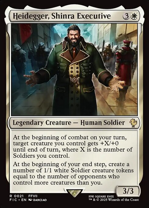 Heidegger, Shinra Executive – Final Fantasy Commander (FIC-21) Magic: The Gathering card | LC-REM-20260804-15339577180492-8e216baf-0e3c-4173-a852-5c5aeb3a9d79