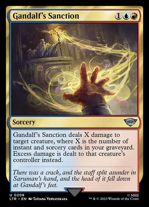 Gandalf's Sanction – The Lord of the Rings: Tales of Middle-earth (LTR-208) Magic: The Gathering card | LC-REM-20260804-15150805090636-8ebf2a25-9bee-4146-af83-f22aab6db2a8