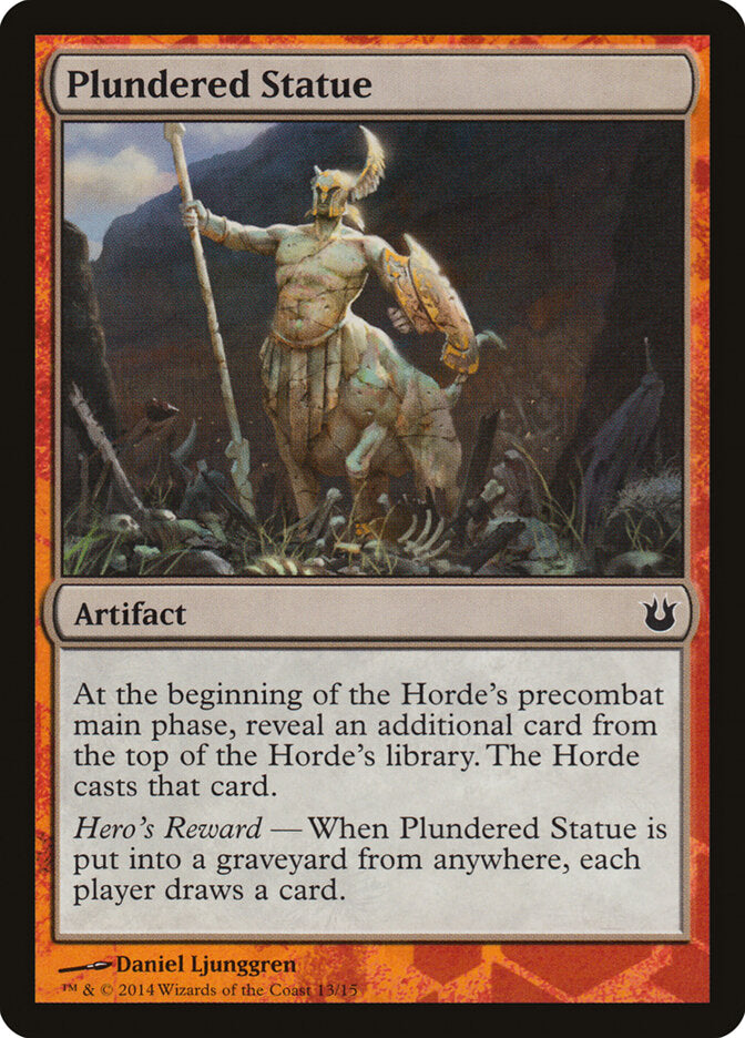 Magic-kaart Plundered Statue TBTH-13 uit Battle the Horde (Special)