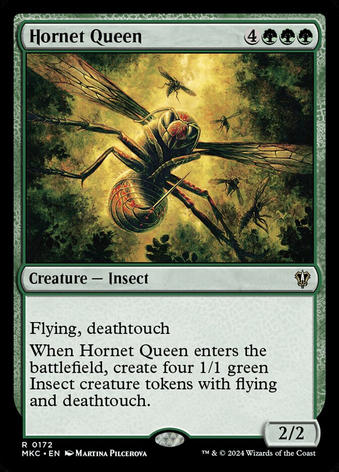 Magic-kaart Hornet Queen MKC-172 uit Commander: Murders at Karlov Manor (Rare) Imagen principal del producto