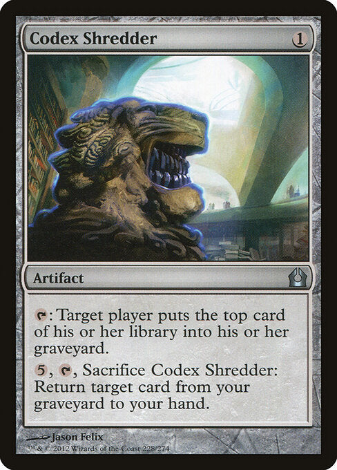 Codex Shredder – Return to Ravnica (RTR-228) Magic: The Gathering card | LC-REM-20260804-15909418271052-8f7b632b-ee20-4082-8376-1dae53f91b70 Image principale du produit