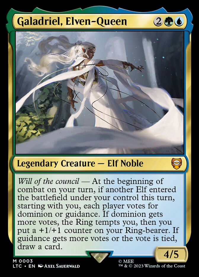 Magic-kaart Galadriel, Elven-Queen LTC-3 uit Tales of Middle-earth Commander (Mythic)