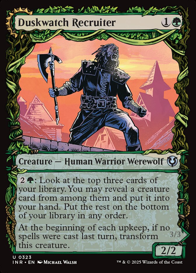 Magic-kaart Duskwatch Recruiter // Krallenhorde Howler XINR-323 uit Innistrad Remastered: Extras (Uncommon)