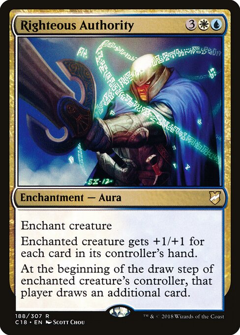 Righteous Authority – Commander 2018 (C18-188) Magic: The Gathering card