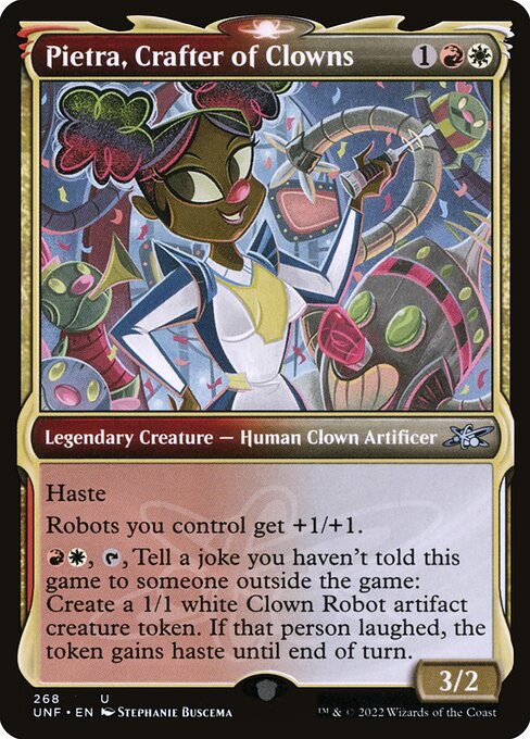 Pietra, Crafter of Clowns – Unfinity (UNF-268) Magic: The Gathering card | LC-REM-20260804-15151595323724-8fd71020-beb5-4682-91f3-cb71bbddc796
