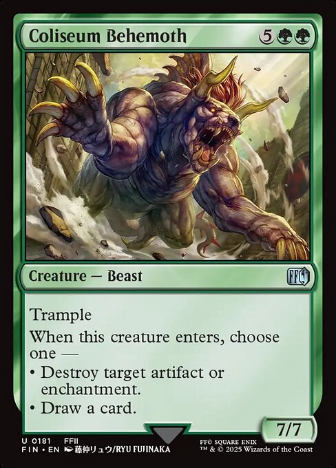 Coliseum Behemoth – Final Fantasy (FIN-181) Magic: The Gathering card | LC-REM-20260804-15339537367372-900206f1-7dd6-4db9-a430-73e560fd196b Imagen principal del producto