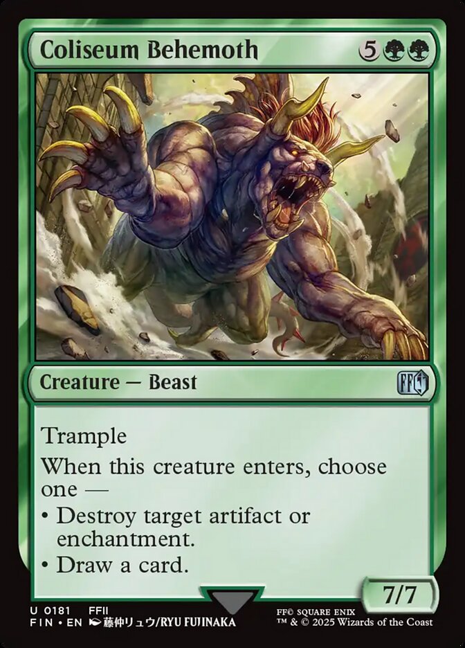 Magic-kaart Coliseum Behemoth FIN-181 uit Magic: The Gathering - FINAL FANTASY (Uncommon) Immagine principale del prodotto